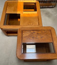 Wood And Glass Coffee And End Table