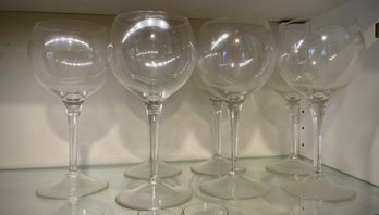 Large Balloon Burgundy Wine Glasses