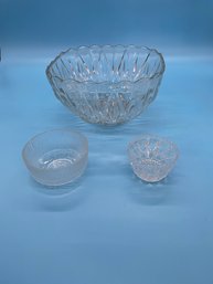 Vintage Glassware Three Bowls