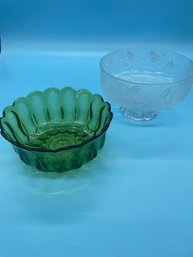 Two Glass Serving Bowls