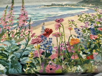 Wool Woven Beach Scene Tapestry