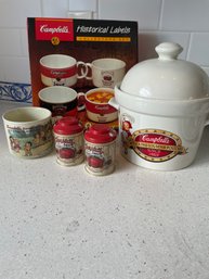 Campbells Soup Terrine And Mugs