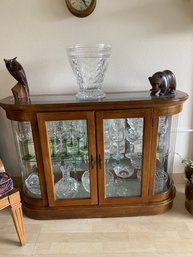 Curved Glass Curio Cabinet