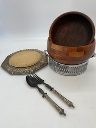 Wood Salad Bowls &  Casserole Trivet