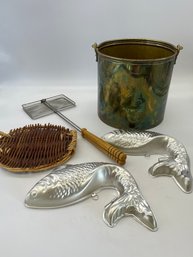 Large Brass Pail & More!