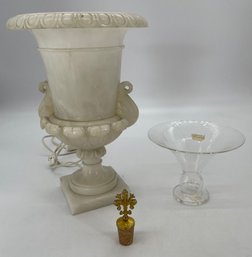 Marble Urn Lamp (Works!)