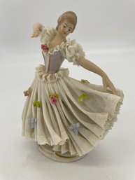 Dancing Dresden Maiden Figuine