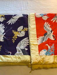 Two  Quilts  With Yellow Backing