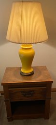 Nightstand And Large Ceramic Lamp