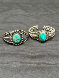 Turquoise And Silver Bracelets #1