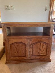 Solid Oak Sideboard Entertainment Center