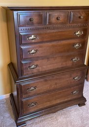 Ethan Allen Tall Wooden Chest Of Drawers