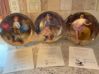 (3) Bradford Exchange Circus Series Collector Plates