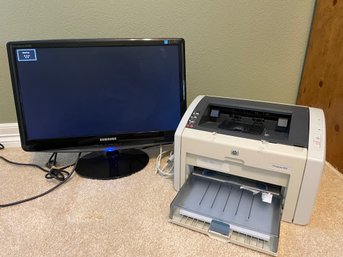 Samsung Monitor And HP Printer