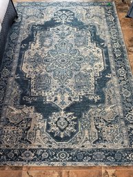 Blue And White Rug