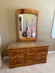 Dresser With Attached Mirror