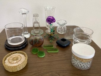 Vase Station -- Crystal And Glass Pieces!