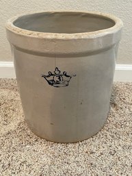 Antique 3 Gallon Crown Crock