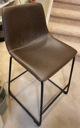 Faux Leather Bar Chair
