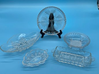 Assorted Glass Relish Dishes