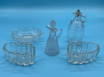 Glass Cruets And Tablewares