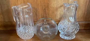 Crystal And Glass Pitchers