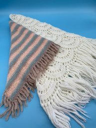 Pair Of Knitted Shawls