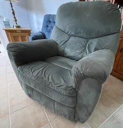 Sage Green Micro Fiber Overstuffed Recliner