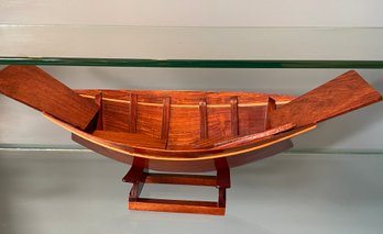 Carved Wooden Boat