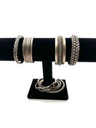 Assorted Silver Metal Bracelets 2