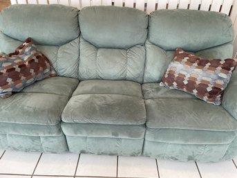 Dark Sea Foam Green Sofa