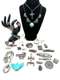 Turquoise And Silver Jewelry Bonanza!