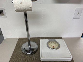 Toilet Paper Stand, Scale, Mat