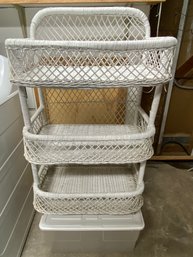 Wicker Shelf And Tote With Lid