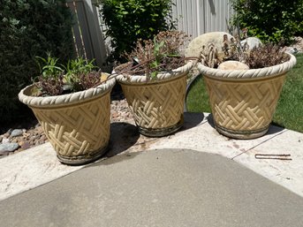 Trio Of Outdoor Planters