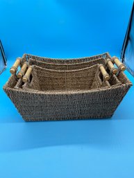 Nesting Seagrass Basket Lot #1