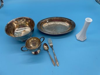 Assorted Silver Plate And Sterling