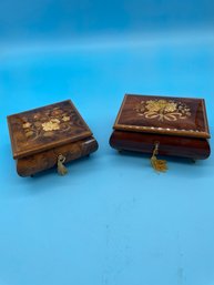 Two Wooden Music Boxes