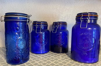 Cobalt Blue Canisters