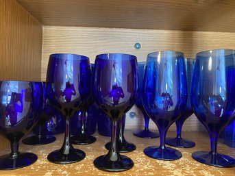 Cobalt Stemware