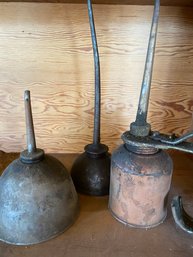 (3) Vintage Oil Cans