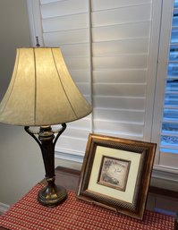 Candelabra Lamp And Art