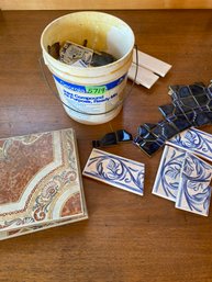 Assorted Tiles And Tile Pieces