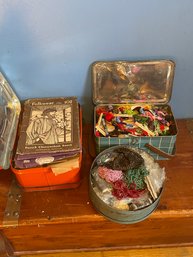 Bin Of Antique Beads And More