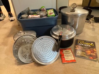 Huge Canning Lot With Pressure Cookers!