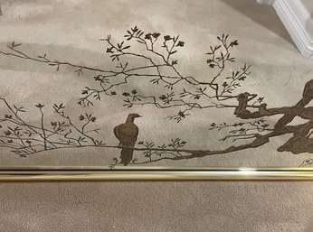 Etched Peacock Wall Mirror