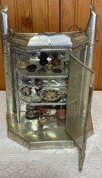 Metal And Glass Curio Cabinet