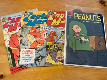 Captain Marvel And Peanuts Lot