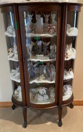 Antique Curved Glass Display Cabinet