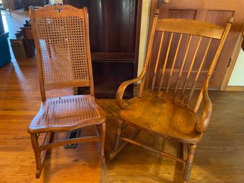 (2) Petite Wooden Rockers